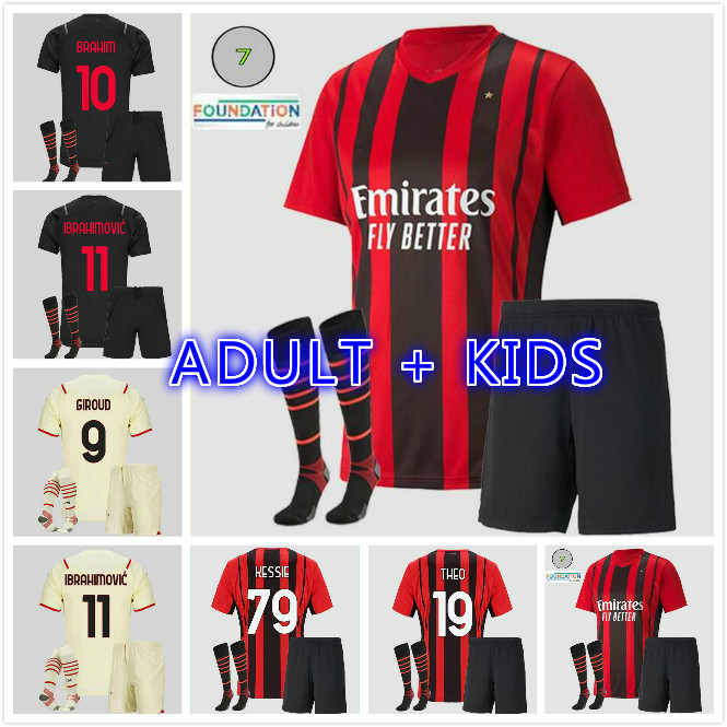 21 22 GIROUD IBRAHIMOVIC soccer jerseys 2021 2022 TOMORI R.LEÃO TONALI KJÆR Kessie Third kit home away REBIC THEO A.REBIC football shirts adult kids Uniformi
21 22 GIROUD IBRAHIMOVIC soccer jerseys 2021 2022 TOMORI R.LEÃO TONALI KJÆR Kessie Third kit home away REBIC THEO A.REBIC football shirts adult kids Uniformi
