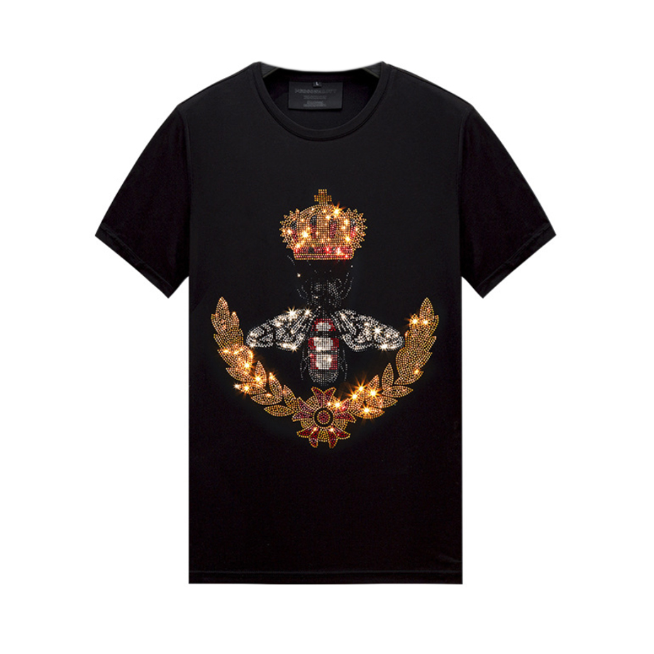 Summer Mens T-shirts with Rhinestone Design - Personalised Tops Casual Short Sleeve Crew Neck Slim Fit Tee, Mercerized Cotton, 113
Summer Mens T-shirts with Rhinestone Design - Personalised Tops Casual Short Sleeve Crew Neck Slim Fit Tee, Mercerized Cotton, 113