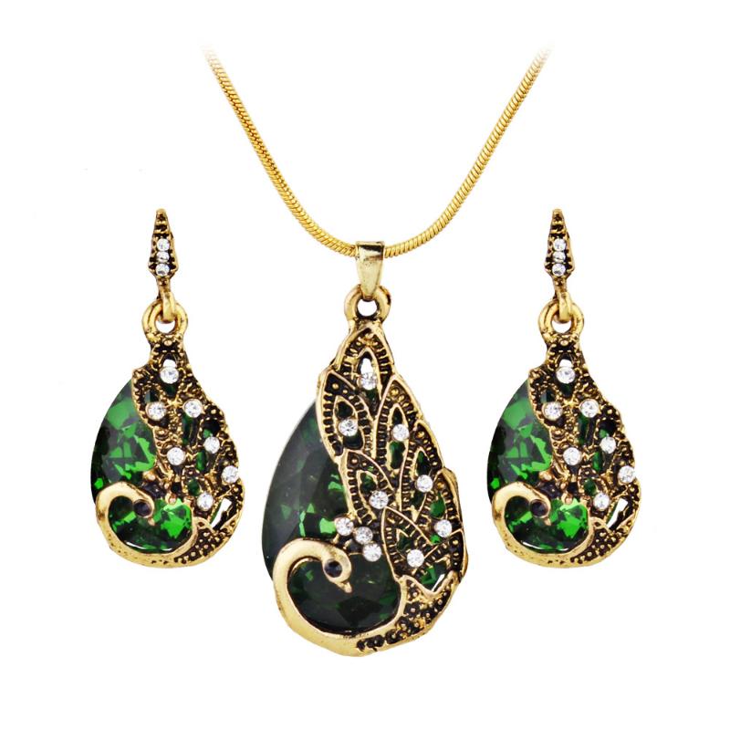 Pendant Necklaces Vintage Necklace Women's Earring Peacock Jewel Ornaments Ear Studs Jewellery Collier Femme Collares De Moda
Pendant Necklaces Vintage Necklace Women's Earring Peacock Jewel Ornaments Ear Studs Jewellery Collier Femme Collares De Moda