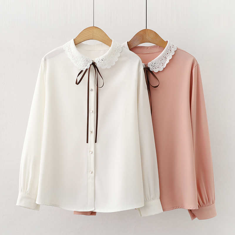 Women Shirts and Blouses Feminine Blouse Top Long Sleeve Casual White Turn-down Collar OL Style Women Loose Blouses 210604
Women Shirts and Blouses Feminine Blouse Top Long Sleeve Casual White Turn-down Collar OL Style Women Loose Blouses 210604