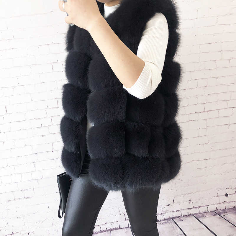 Women's high quality real fur vest 100% natural real fur fashion fur coat jacket vest Genuine Leather coat 211019