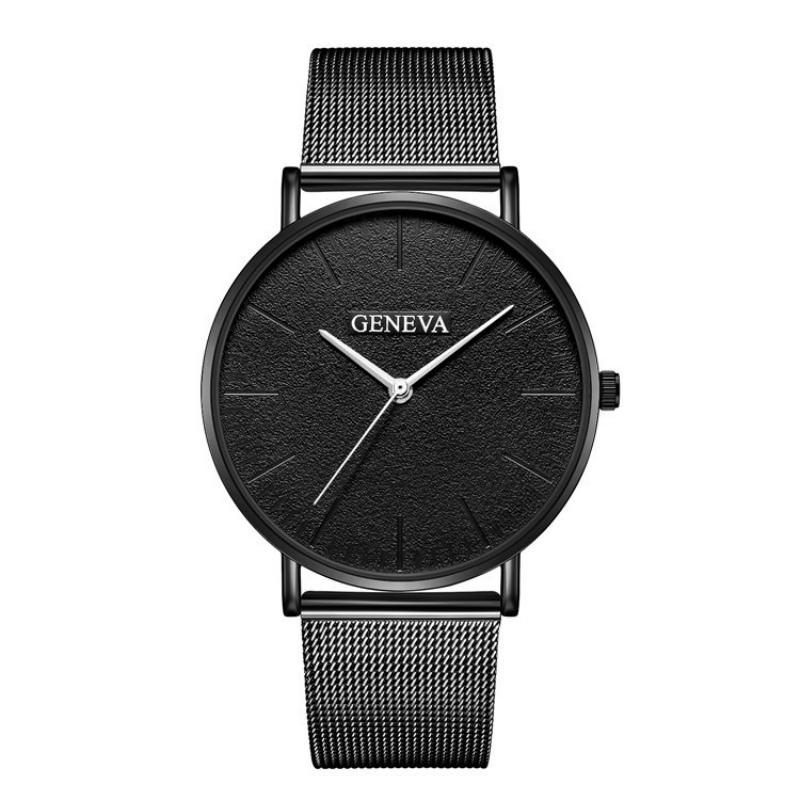 Wristwatches Ultra Thin Mens Watches Geneva Men Black Stainless Steel Men's Quartz Watch Male Clock Relogio Masculino, 166631aah
Wristwatches Ultra Thin Mens Watches Geneva Men Black Stainless Steel Men's Quartz Watch Male Clock Relogio Masculino, 166631aah