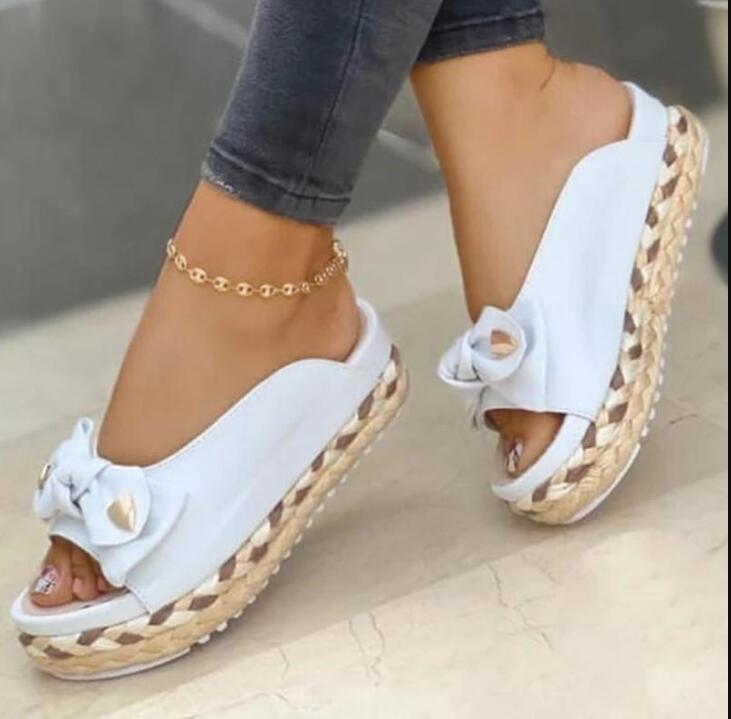 2022 Summer Women Slippers Casual Solid Color Bowknot Platform Slippers Fashion Braided Straps Outdoor Sandals Zapatillas Mujer, Red
2022 Summer Women Slippers Casual Solid Color Bowknot Platform Slippers Fashion Braided Straps Outdoor Sandals Zapatillas Mujer, Red