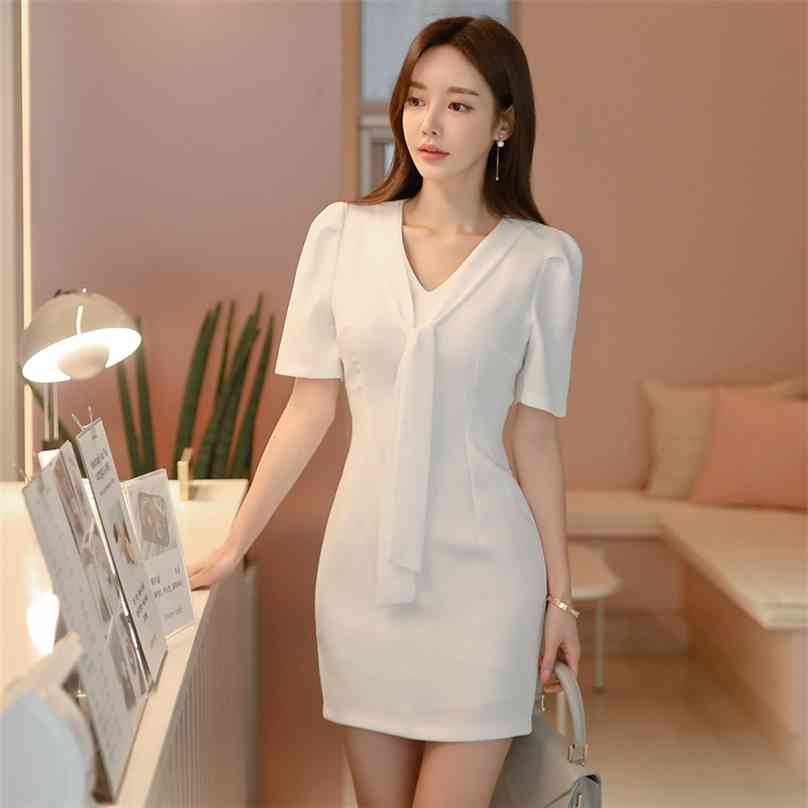White Bodycon Drsses for Summer Korea Short Sleeve v-neck ladies Sexy Office party Dresses 210602
White Bodycon Drsses for Summer Korea Short Sleeve v-neck ladies Sexy Office party Dresses 210602