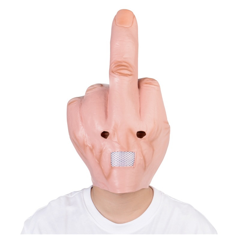 Middle Mask Latex Give the Finger Headgear One-finger Salute Masks Halloween Party Cosplay Props Nice Gift
Middle Mask Latex Give the Finger Headgear One-finger Salute Masks Halloween Party Cosplay Props Nice Gift