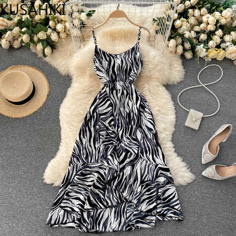 KUSAHIKI Vintage Zebra Stripe Sling Dress Summer Slash Neck Sexy Strapless Women Dresses Causal Irregular Ruffle Vestidos 6G925 210602, Khaki
KUSAHIKI Vintage Zebra Stripe Sling Dress Summer Slash Neck Sexy Strapless Women Dresses Causal Irregular Ruffle Vestidos 6G925 210602, Khaki