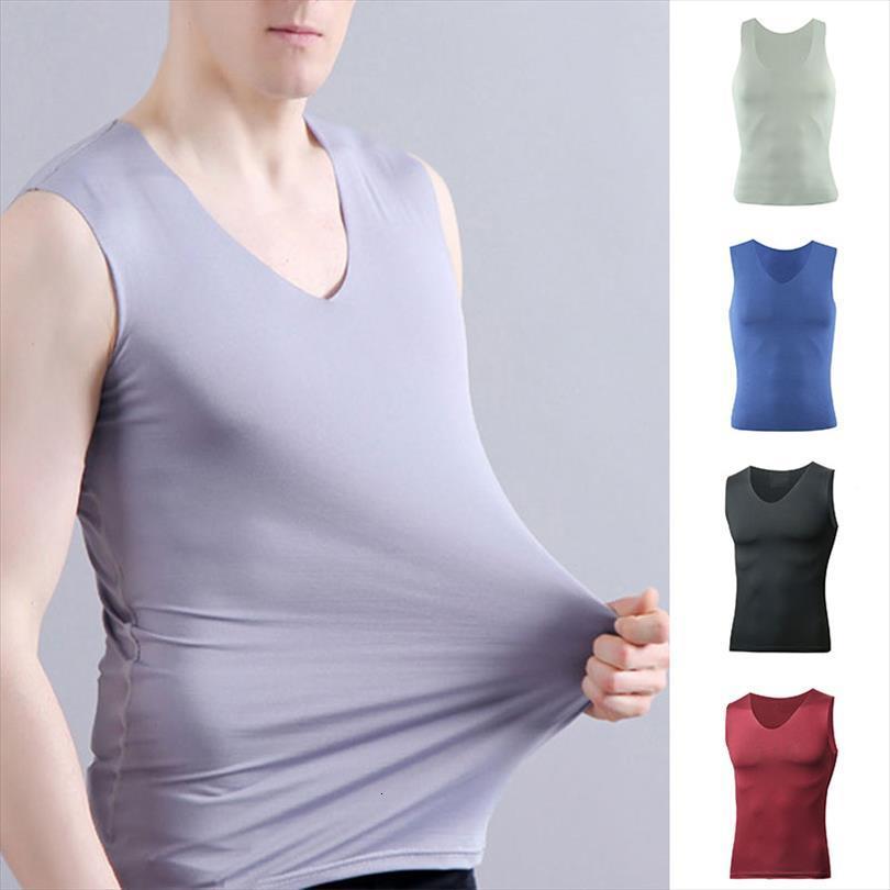 Newly Men Slim Tanktop Sleeveless V Neck High Elastic Casual Bottoming Vest Undershirts Wide Shoulder Tanktops, White;black
Newly Men Slim Tanktop Sleeveless V Neck High Elastic Casual Bottoming Vest Undershirts Wide Shoulder Tanktops, White;black