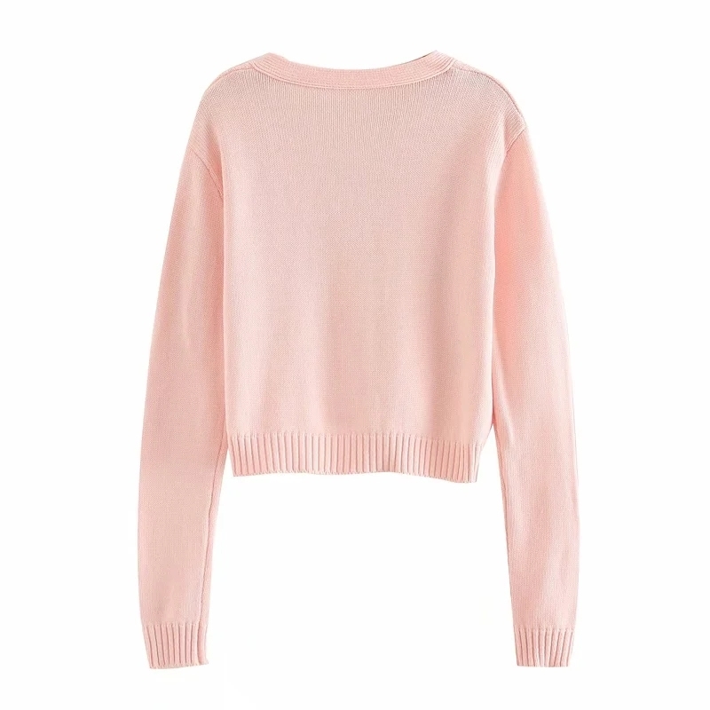 fashion ladies soft cardigans summer pink casual female v neck knitwears elegant women knits rayon girls sweaters 210430