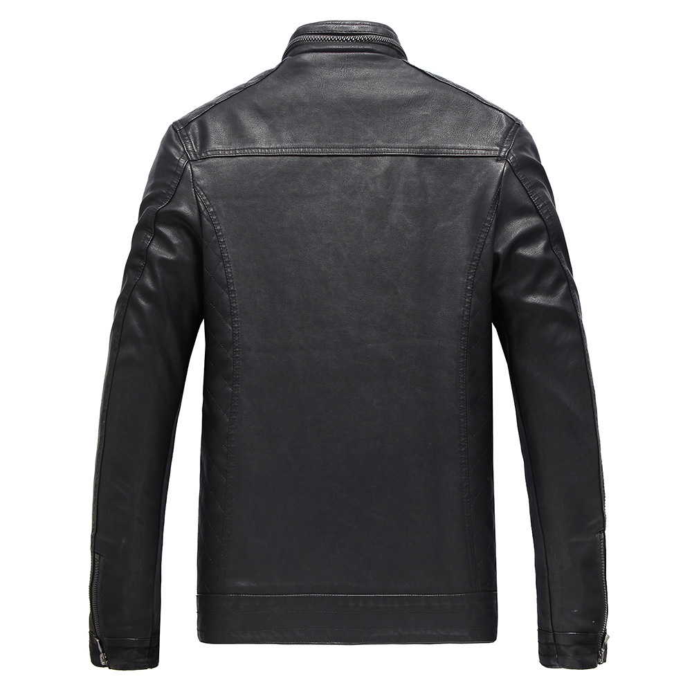 Men Leather Jacket Spring Autumn Fashion High Quality PU Casual Biker Jacket Male Outerwear & Coats M-5XL JK18009 210518