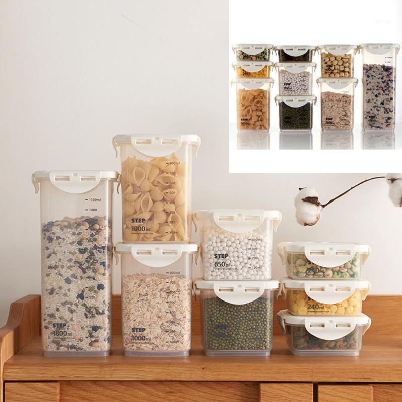 Storage Bottles & Jars Household Storager For Food Crisper Grains Box Container Transparent Tank
Storage Bottles & Jars Household Storager For Food Crisper Grains Box Container Transparent Tank