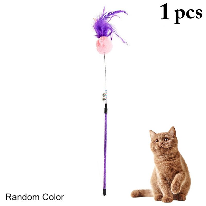 Funny Cat Wand Ball Toy Fishing Rod Kitten Pet Stick Teaser Streamer Interactive Cats Bell Play With Feather Toys
Funny Cat Wand Ball Toy Fishing Rod Kitten Pet Stick Teaser Streamer Interactive Cats Bell Play With Feather Toys