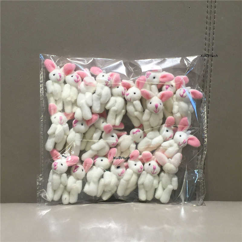 24PCS Little 4.5CM Rabbit Toy , Accessories Soft Plush Stuffed TOY DOLL 210728