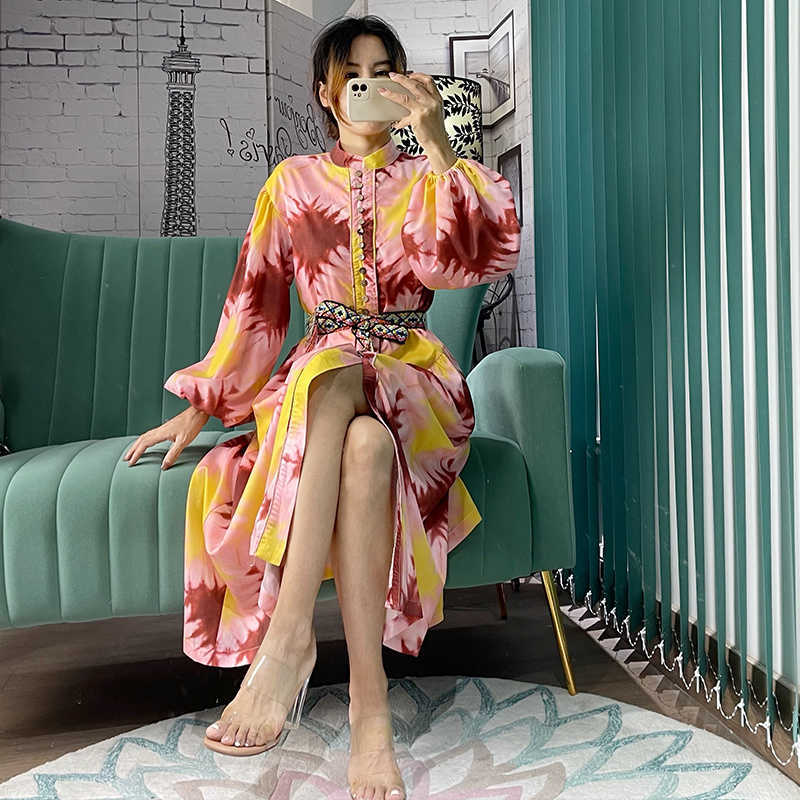 DEAT Women Dress Round Neck Short Sleeve Arrivals Lady Sexy Fashion Spring Summer 11D1906 210709