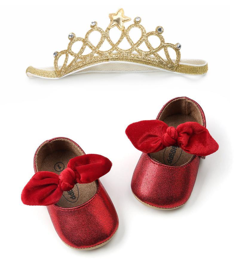 First Walkers -18M Born Infant Baby Girls Pu Leather Shoes Christmas Cute Bow Princess Party Birthday + Headband, White
First Walkers -18M Born Infant Baby Girls Pu Leather Shoes Christmas Cute Bow Princess Party Birthday + Headband, White