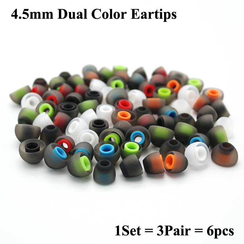 4.5mm Dual Color Soft Silicone In-Ear Earphone covers Earbud Eartips Eargels Replacement Ear tips buds gels cushions for Philips
4.5mm Dual Color Soft Silicone In-Ear Earphone covers Earbud Eartips Eargels Replacement Ear tips buds gels cushions for Philips