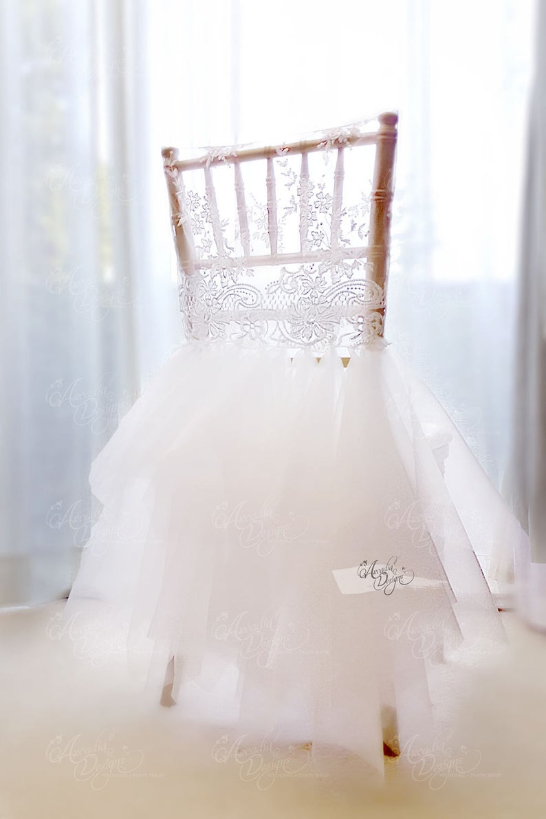 in stocks different colors wedding chair covers elegant lace tulle tutu chairs sashes decorations skirts zj010