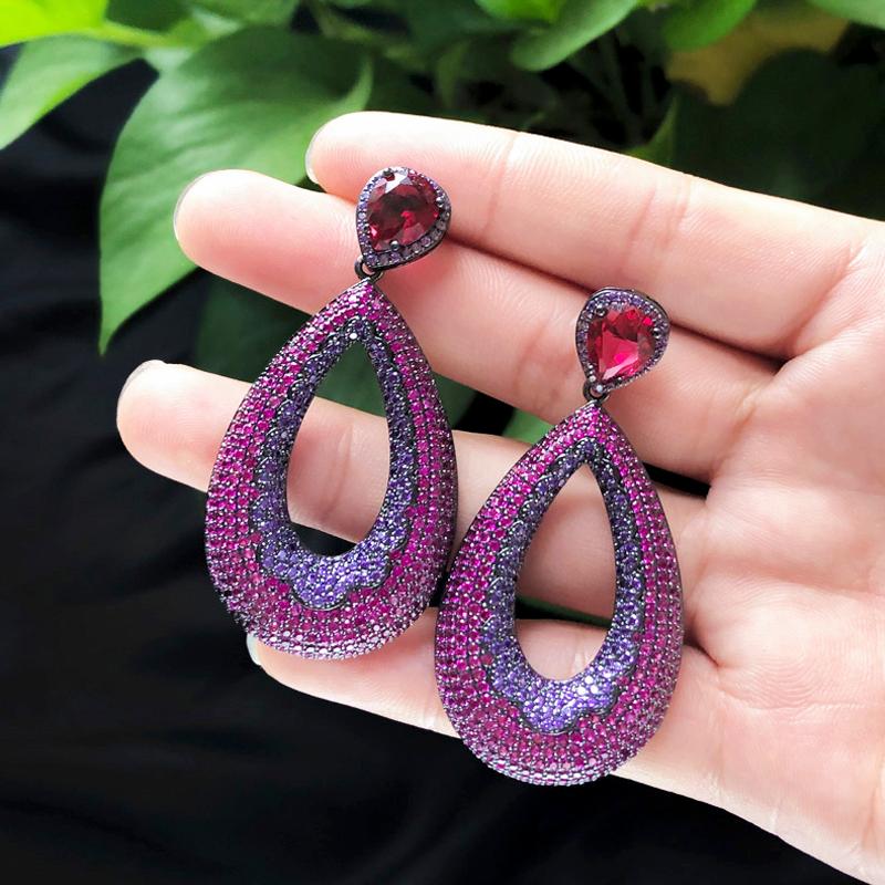 Dangle & Chandelier ThreeGraces Luxury Pink Purple Cubic Zirconia Crystal Long Big Drop Earrings For Ladies Trendy Prom Jewelry ER721, Silver
Dangle & Chandelier ThreeGraces Luxury Pink Purple Cubic Zirconia Crystal Long Big Drop Earrings For Ladies Trendy Prom Jewelry ER721, Silver