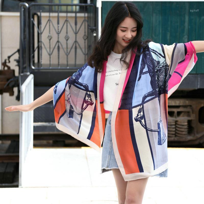 Scarves 2021 Spring And Summer Imitation Silk Shawl Fashion Luxury Elegant Printing Soft Thin Scarf Seaside Beach Sun Protection, Blue;gray
Scarves 2021 Spring And Summer Imitation Silk Shawl Fashion Luxury Elegant Printing Soft Thin Scarf Seaside Beach Sun Protection, Blue;gray