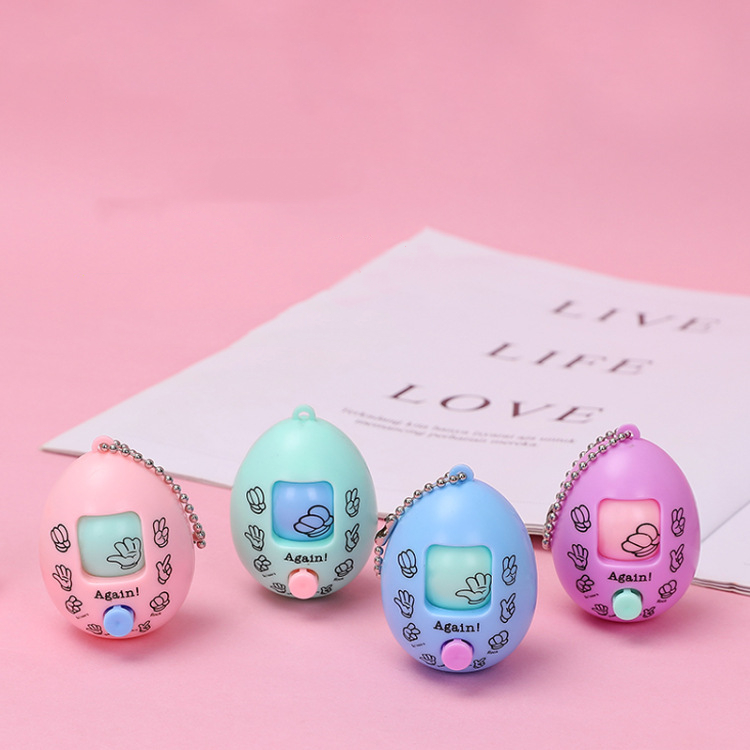 Fidget Toys Guess Fist Egg Stone Scissors Cloth Game Egg Draw Key Chain Pendant Twist Toy Manufacturer Wholesale