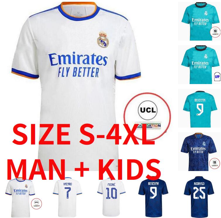 SIZE S-4XL REAL MADRID jerseys 21 22 soccer ALABA BENZEMA HAZARD ASENSIO MODRIC MARCELO football shirts 2021 2022 camiseta men + kids kit set, Black;yellow
SIZE S-4XL REAL MADRID jerseys 21 22 soccer ALABA BENZEMA HAZARD ASENSIO MODRIC MARCELO football shirts 2021 2022 camiseta men + kids kit set, Black;yellow