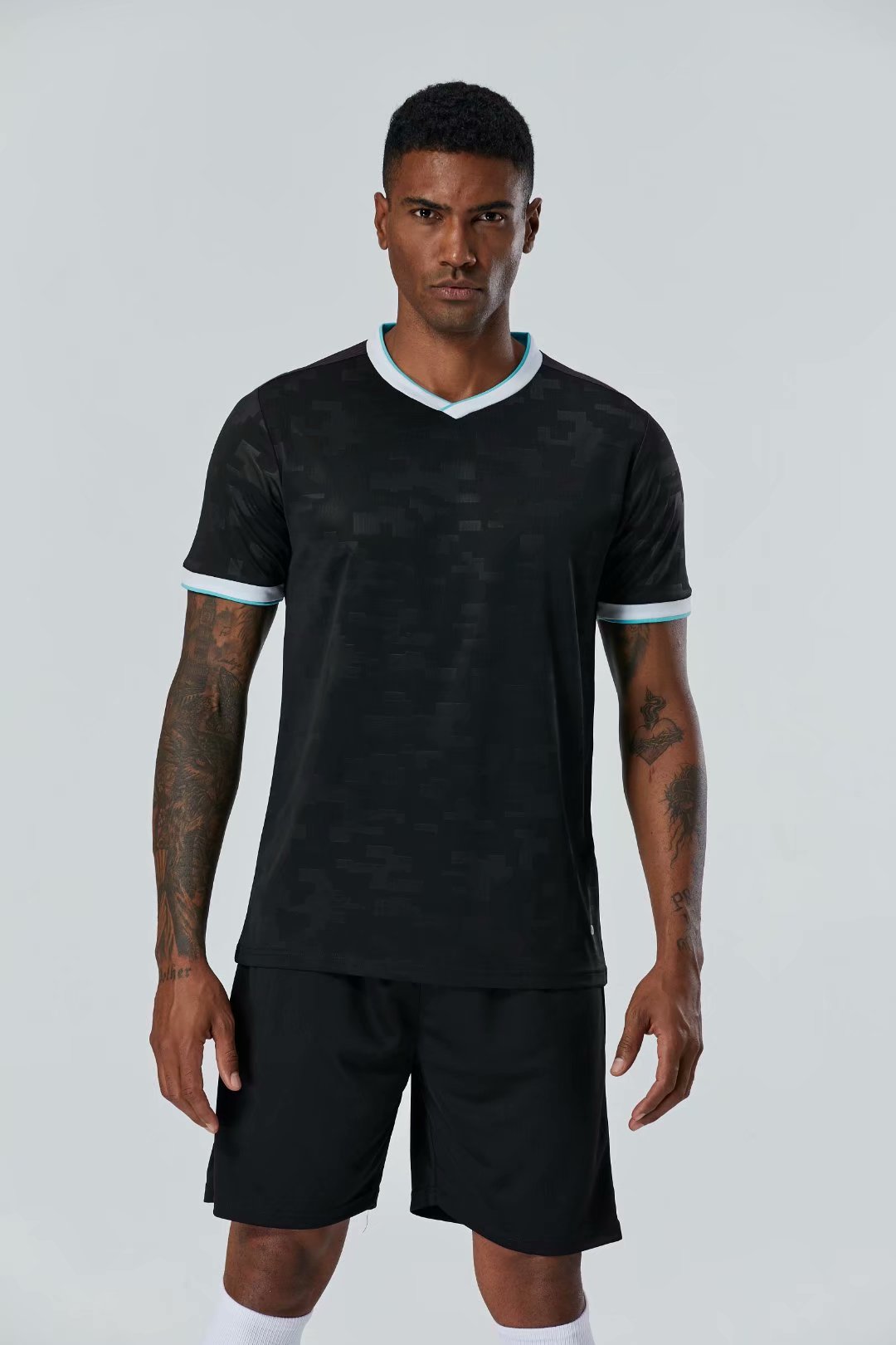 #054 Football uniform men+kids soccer Jersey printing team custom track and field sports short-sleeved shirt, Black;yellow
#054 Football uniform men+kids soccer Jersey printing team custom track and field sports short-sleeved shirt, Black;yellow