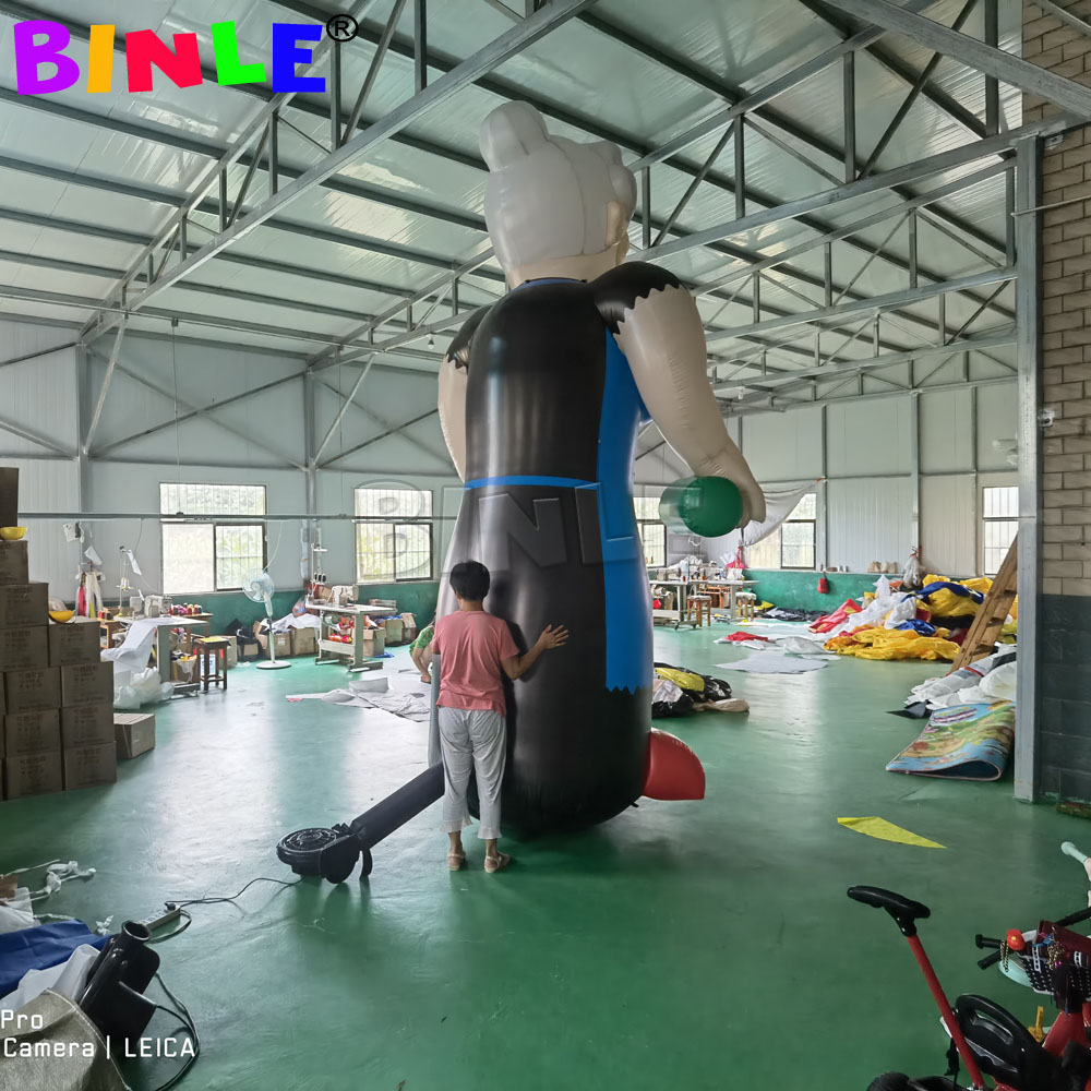 4mH Advertising inflatable Abraham and Sarah With Beer Bottle Holland Cartoon Balloon Free Blower For Netherland Outdoor decoration