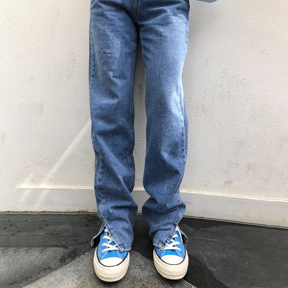 20112021 new straight leg jeans women high waist boyfriend fit baggy jean split foot cargo pants washed loose classic long trouser, Blue
20112021 new straight leg jeans women high waist boyfriend fit baggy jean split foot cargo pants washed loose classic long trouser, Blue