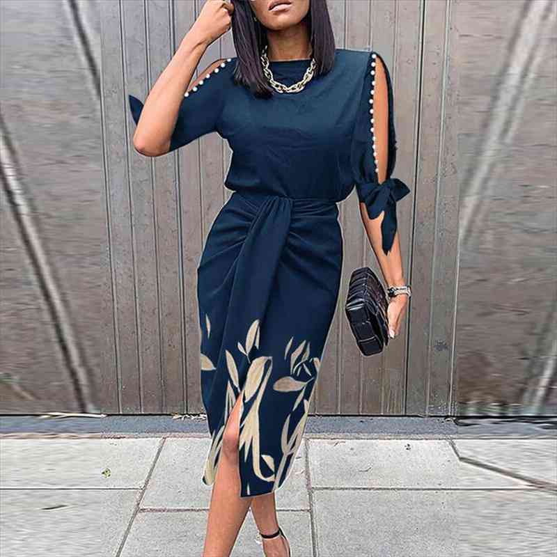 women hollow out short sleeve party dress women elegant o neck folds knee-length dress casual lacing up femme bodycon, Black;gray
women hollow out short sleeve party dress women elegant o neck folds knee-length dress casual lacing up femme bodycon, Black;gray