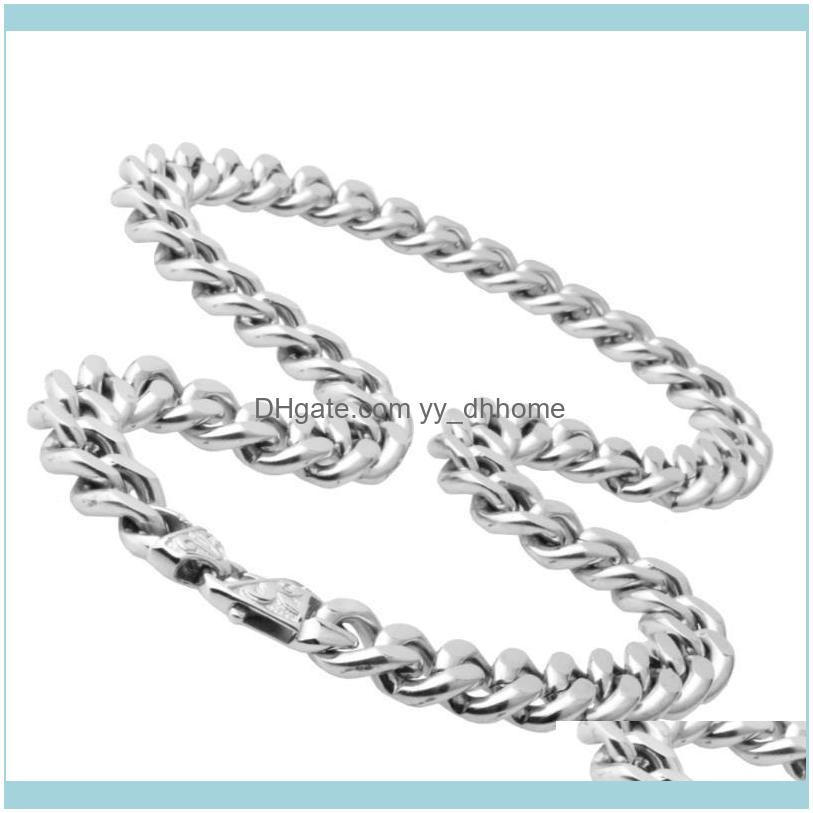 Chains Necklaces & Pendants Jewelrychains Fashion Gift Stainless Steel Sier Color Curb Cuban Link Chain Biker Jewelry Mens Unisexs Necklace
Chains Necklaces & Pendants Jewelrychains Fashion Gift Stainless Steel Sier Color Curb Cuban Link Chain Biker Jewelry Mens Unisexs Necklace