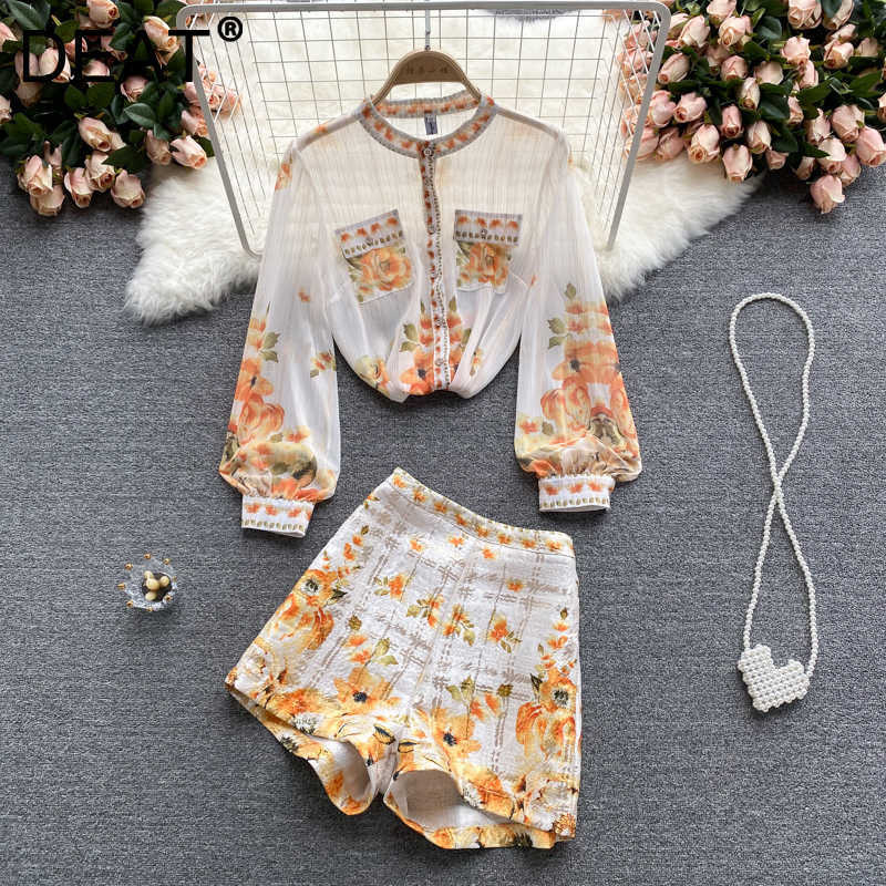 DEAT Women Chiffon Stand Neck Shirt Printing Shorts Arrivals Two Piece Set Fashion Temperament Spring Summer 11D1299 210709, Orange
DEAT Women Chiffon Stand Neck Shirt Printing Shorts Arrivals Two Piece Set Fashion Temperament Spring Summer 11D1299 210709, Orange