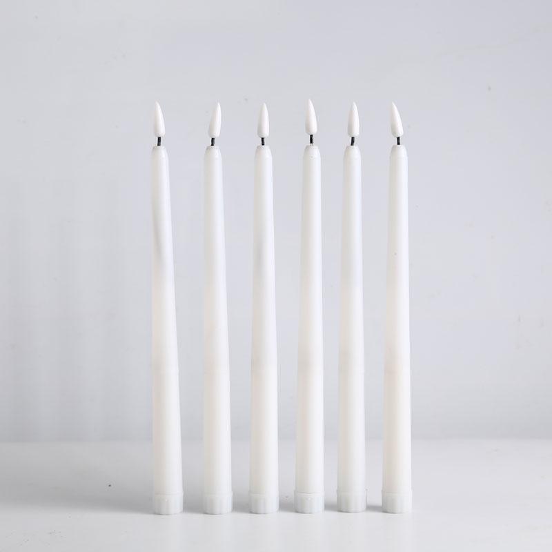 Candles 12pcs Yellow Flickering Remote LED Candles,Plastic Flameless Taper Candles,bougie For Dinner Party Decoration