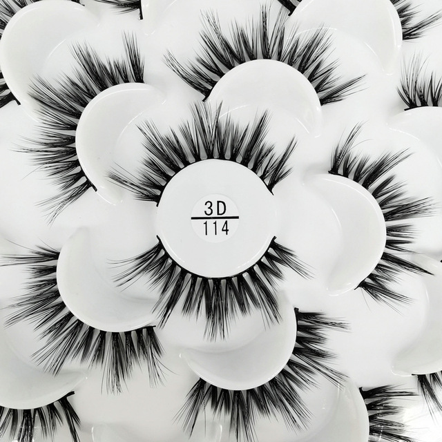 10 Pairs False Eyelashes Natural Long 3D Black Full Strip Lashes Wispy Thick Eyelash Extension Beauty Make up In Bulk