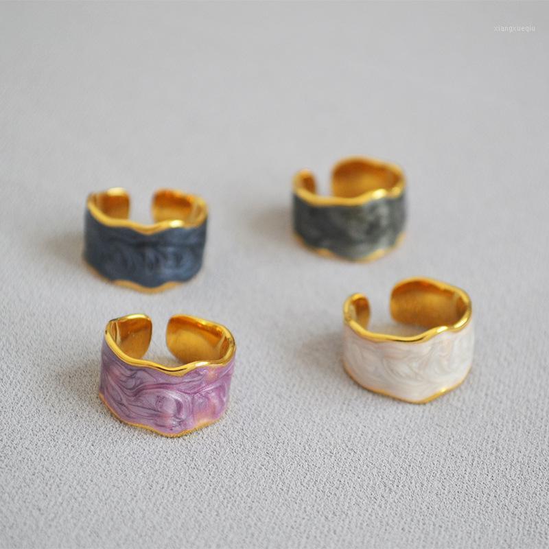 Cluster Rings Creative Color Cream Handmade Enamel Glaze Irregular Modern Open Ring, Golden;silver
Cluster Rings Creative Color Cream Handmade Enamel Glaze Irregular Modern Open Ring, Golden;silver