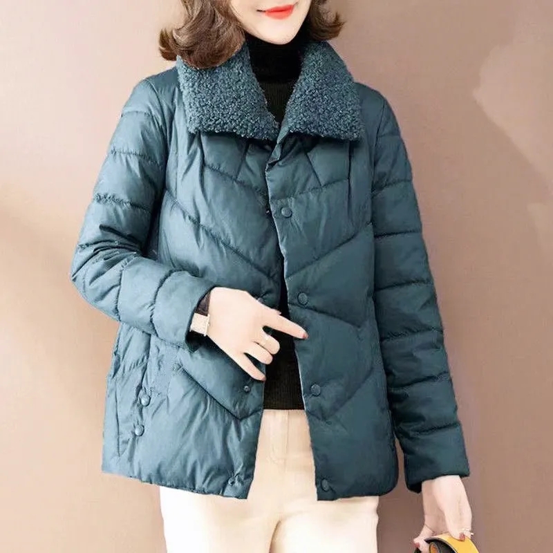 Fashion Women Fashion ultra Light Lamb Parkas Long Sleeve Winter Parkas Plus Size 4XL Short Outwear Korean Turn Down Collar Jac, Blue
Fashion Women Fashion ultra Light Lamb Parkas Long Sleeve Winter Parkas Plus Size 4XL Short Outwear Korean Turn Down Collar Jac, Blue