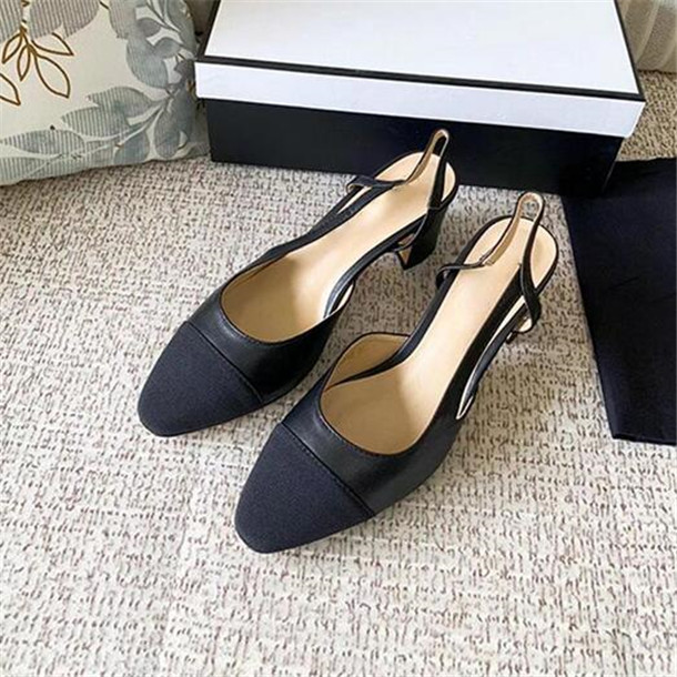 Ladies dress shoes sandals leather high heels spring autumn women pointed toe pumps heels 6.5CM