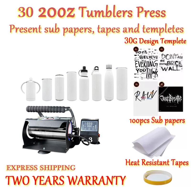 20 30oz Sublimation Machinng Heat Press Machine Printer Suitable For Straight Tumblers VOC fit almost countrires Thermal Transfer Machines New Arrive by EXPRESS
20 30oz Sublimation Machinng Heat Press Machine Printer Suitable For Straight Tumblers VOC fit almost countrires Thermal Transfer Machines New Arrive by EXPRESS