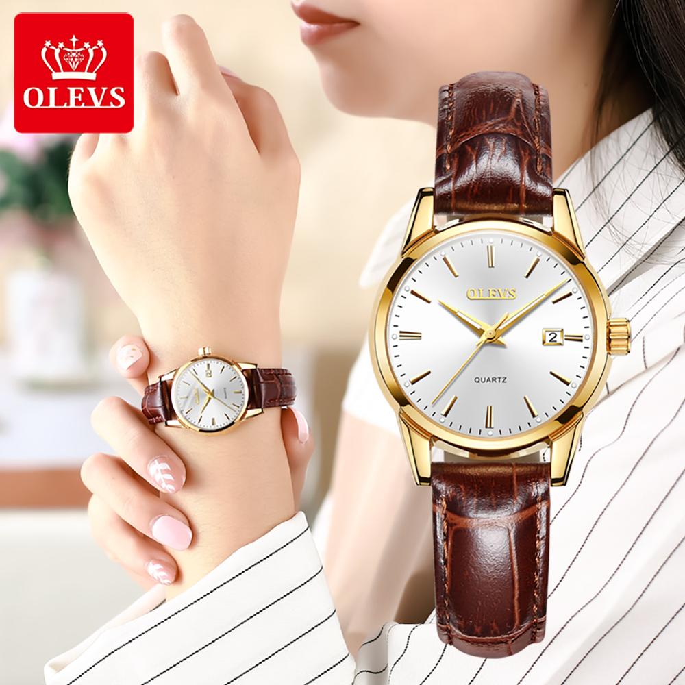 OLEVS Top Brand Quartz Women Watches Waterproof Leather Strap Fashion Women Watch Date Clockg, Blue face
OLEVS Top Brand Quartz Women Watches Waterproof Leather Strap Fashion Women Watch Date Clockg, Blue face