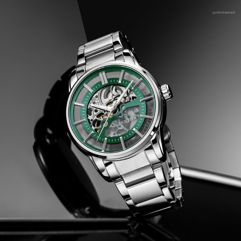 Wristwatches OCHSTIN Men Watch Automatic Mechanical Luxury Business Skeleton Wristwatch For Man Stainless Steel Clock Relogio Masculino, Silver blue-l
Wristwatches OCHSTIN Men Watch Automatic Mechanical Luxury Business Skeleton Wristwatch For Man Stainless Steel Clock Relogio Masculino, Silver blue-l