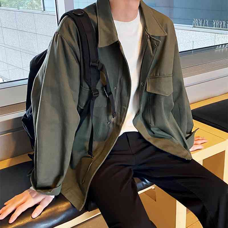 IEFB men's clothing Korean outerwear casual coat spring and spring trend loose work jacket zipper clothes for male 9Y4314 210524