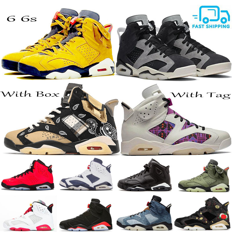 With Box Jumpman 6 6s Mens Basketball Shoes Satin Travis Scotts Retro Hare Quai 54 Tech Chrome Black Cat Infrared DMP Trainers Sneakers
With Box Jumpman 6 6s Mens Basketball Shoes Satin Travis Scotts Retro Hare Quai 54 Tech Chrome Black Cat Infrared DMP Trainers Sneakers