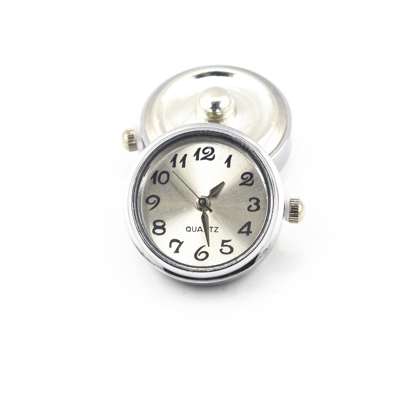 Mixs 10pcs/lot Glass Watch Snap Buttons Charms Fit 18mm/20mm Ginger Snap Bracelet Replaceable Buttons DIY Jewelry 210323