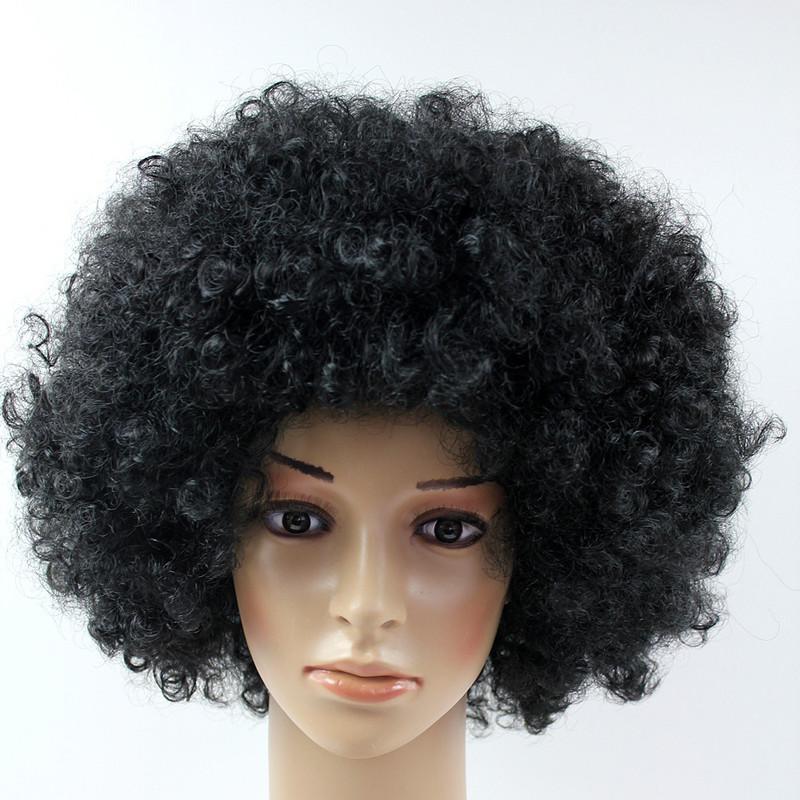 Party Hats Funny Fluffy Wavy Curly Clown Wig Explosive Head For Disco Birthday Christmas Halloween Dress Performance Decor Prop