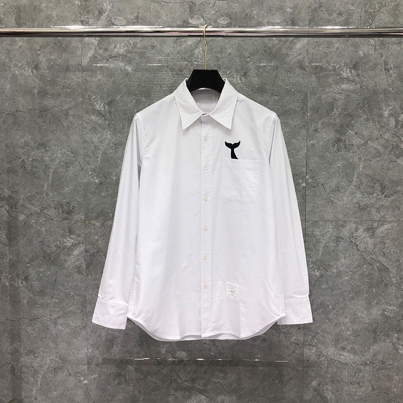 Fish Tail On Pocket Men' Shirt Spring Oxford Cotton Luxury Brand Slim Casual Formal Women' Shirts Wholesale Top Quality Original Designer Blouse, White
Fish Tail On Pocket Men' Shirt Spring Oxford Cotton Luxury Brand Slim Casual Formal Women' Shirts Wholesale Top Quality Original Designer Blouse, White