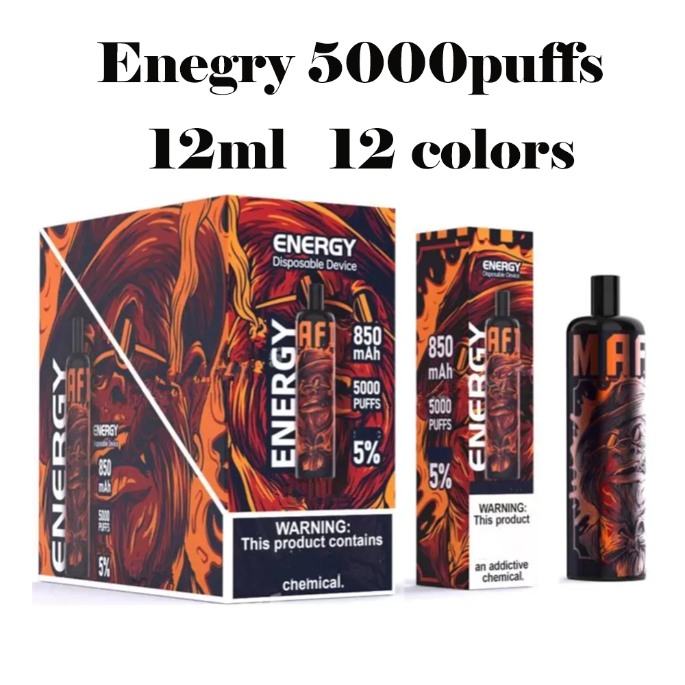 2021 Enegry 5000 Puffs Disposable E Cigarette 12ml Pod 850mAh Recharged Battery 12 Colors 
2021 Enegry 5000 Puffs Disposable E Cigarette 12ml Pod 850mAh Recharged Battery 12 Colors