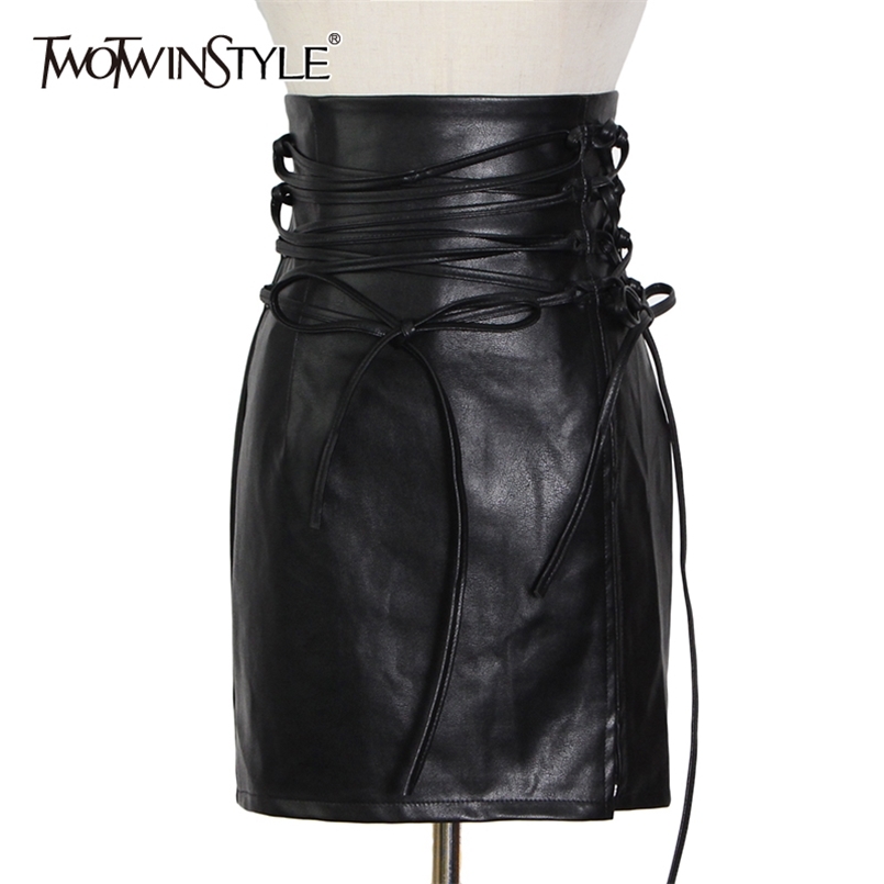 PU Leather Bandage Skirt For Women High Waist Lace Up Bowknot Black Midi Bodycon Skirts Female Fashion Stylish 210521
PU Leather Bandage Skirt For Women High Waist Lace Up Bowknot Black Midi Bodycon Skirts Female Fashion Stylish 210521
