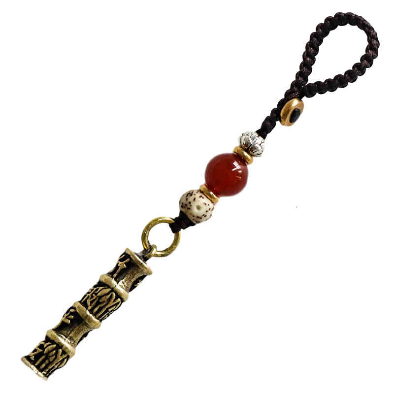Key Rings Car Chain Metal Pendant Brass Ornament Small Gift Creative Bag Hanging Jewelry Lovers Chinese Style
