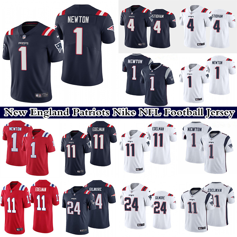 1 Cam Newton 11 Julian Edelman 4 Jarrett Stidham 24 Stephon Gilmore 26 Sony Michel Men's Stitched NFL New England Patriots Nike Limited Football Jersey, White
1 Cam Newton 11 Julian Edelman 4 Jarrett Stidham 24 Stephon Gilmore 26 Sony Michel Men's Stitched NFL New England Patriots Nike Limited Football Jersey, White