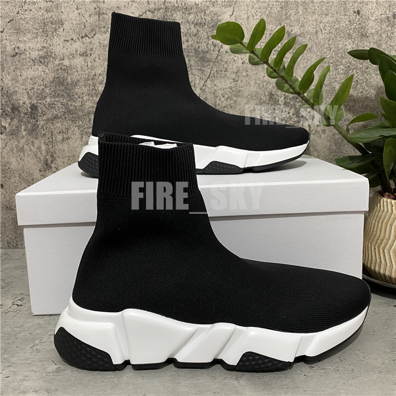 2021 Top Quality Paris Mens Womens Casual Shoes Speed Trainers Knit Sock White Black Khaki Watermark With Box Size 36-46
2021 Top Quality Paris Mens Womens Casual Shoes Speed Trainers Knit Sock White Black Khaki Watermark With Box Size 36-46
