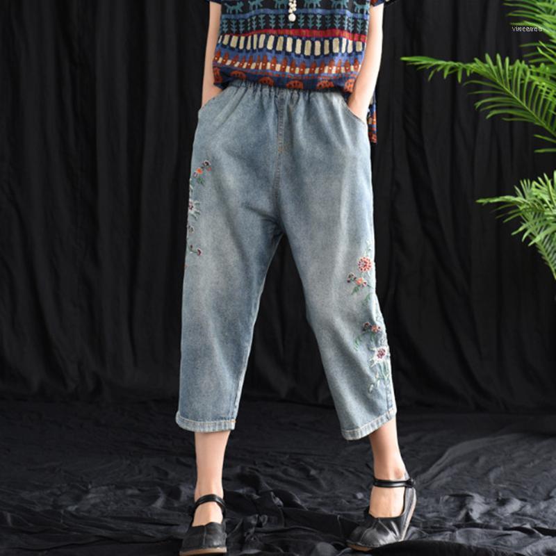 Women's Pants & Capris Johnature Style Retro Literary Embroidery Women 2021 Summer Print Floral Elastic Waist Casual Slim Female Pants1, Black;white
Women's Pants & Capris Johnature Style Retro Literary Embroidery Women 2021 Summer Print Floral Elastic Waist Casual Slim Female Pants1, Black;white