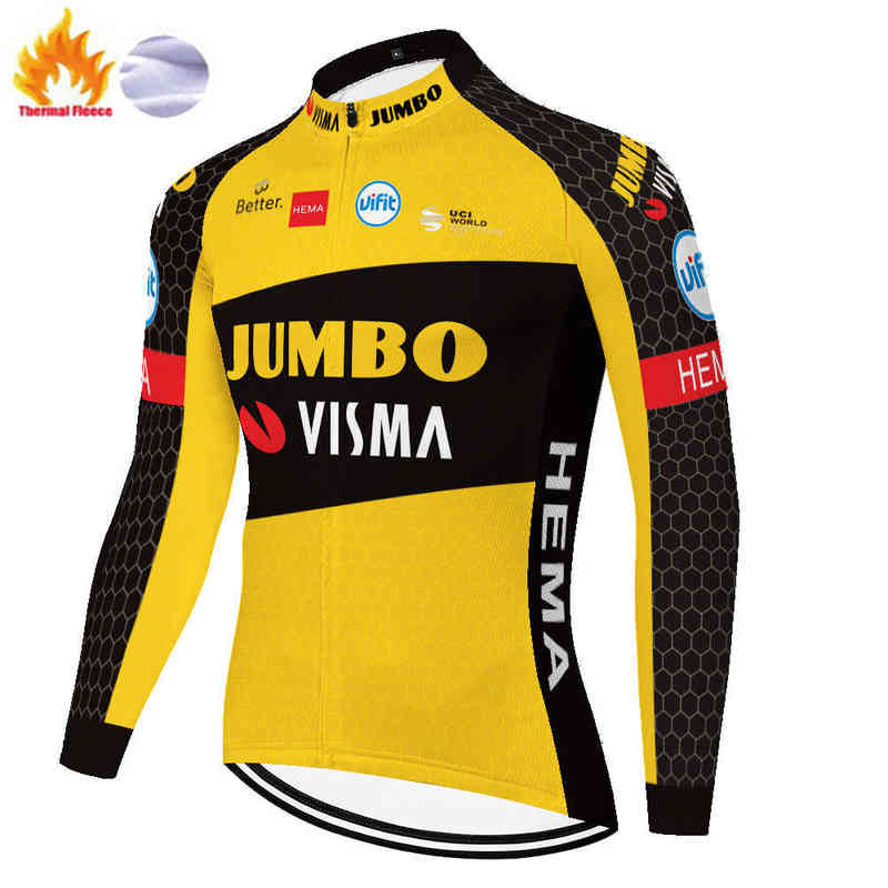 2021 proteam Jumbo Visma mallot ciclismo hombre Long sleeve bicycle cycling Wear winter fleece cycling jersey men H1204, Fleece jersey 2
2021 proteam Jumbo Visma mallot ciclismo hombre Long sleeve bicycle cycling Wear winter fleece cycling jersey men H1204, Fleece jersey 2